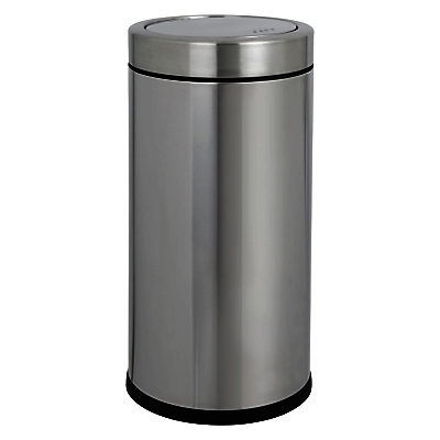 simplehuman Round Swing Bin, Brushed Stainless Steel, 55L